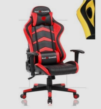 Cadeira PC Gamer Racer Profissional - Preto / Amarelo. A Melhor Cadeira PC Gamer. Qualidade Excepcional! MXRacer Preto/Amarelo