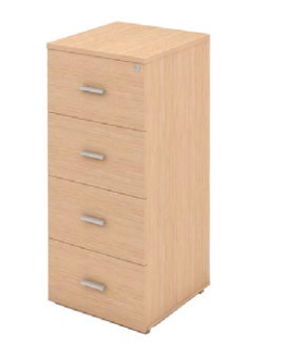 Arquivo Com 4 Gavetas 47 X 50 X 129 Cm - Linha Romanzza Plus 25 Mm