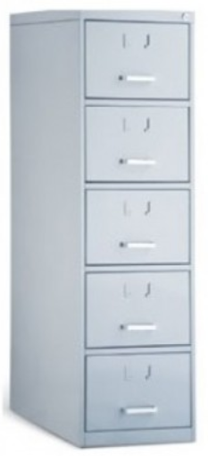 Arquivo De Aço Com 5 Gavetas Fatura Chapa 24 C/C Telescópico (FA-05)