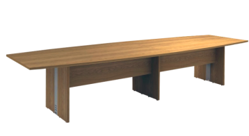 Mesa Para Reunião Semi-Oval Bipartida Com 12 Lugares 3500 X 1200 X 740 Mm - Attuale | Impéria Premium 25mm